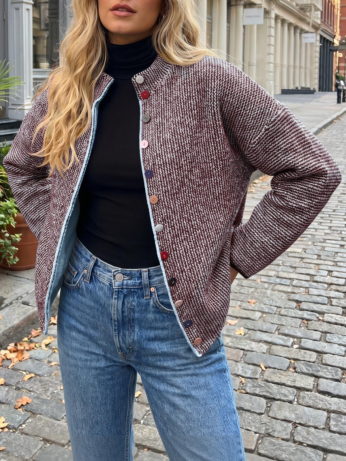 usvara Women Button Up Knit Sweater