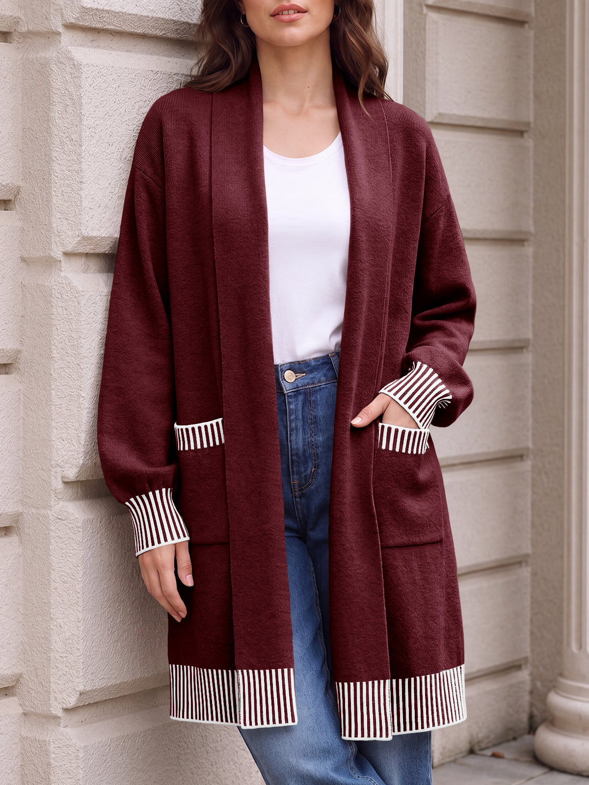 usvara Womens Fall Oversized Cardigan with Pockets
