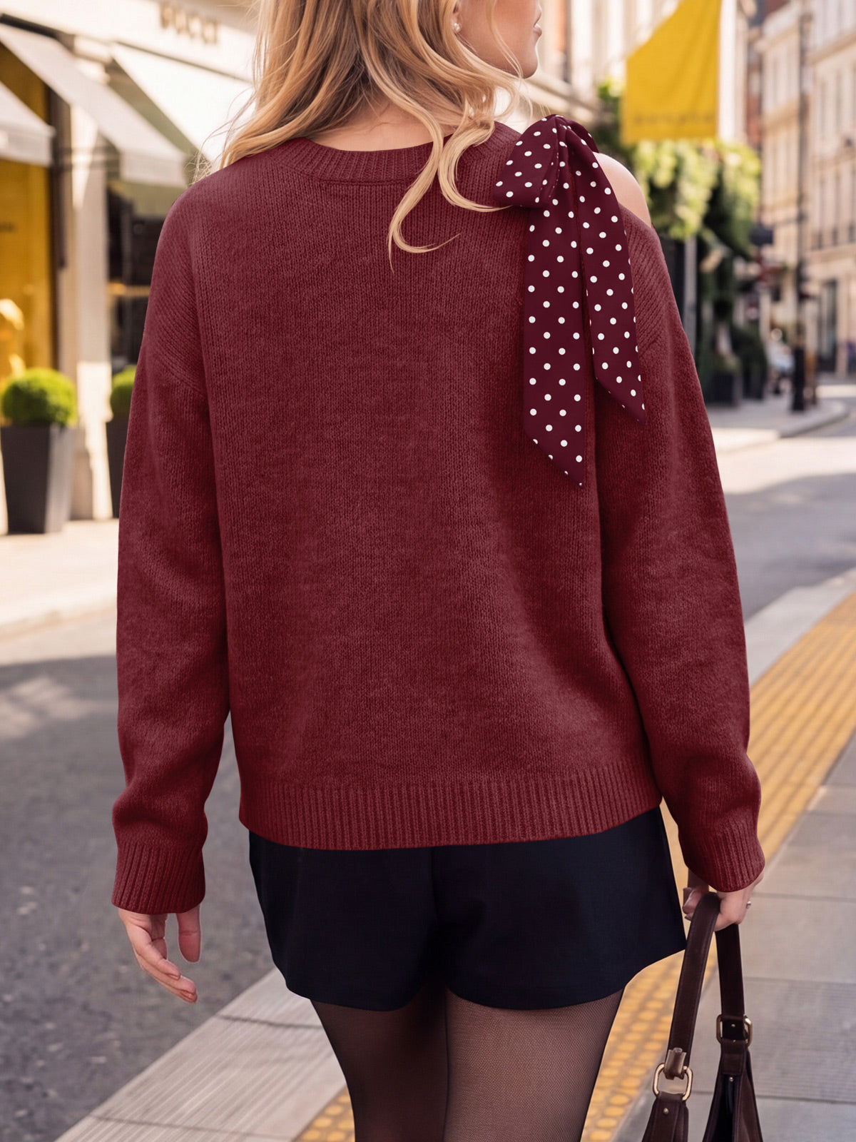 usvara Womens One Shoulder Sweater Tops