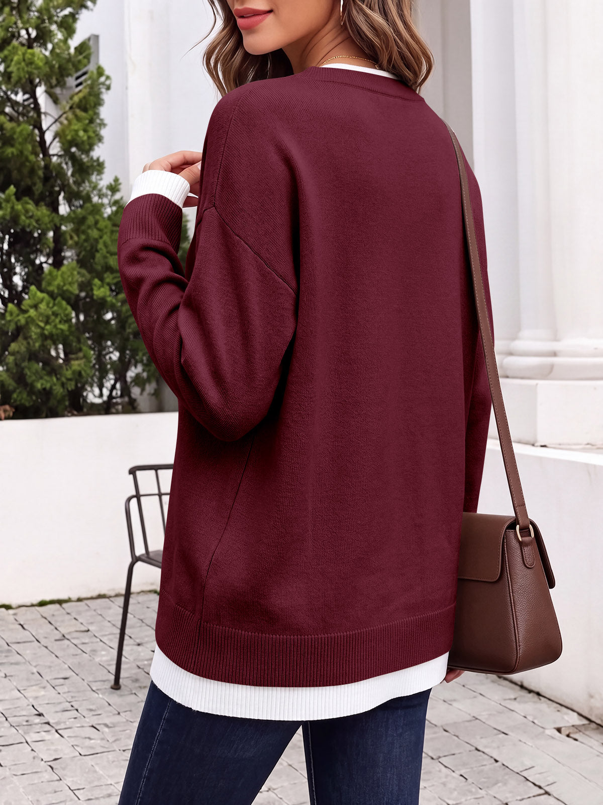 usvara Womens Fall Crewneck Pullover Sweater