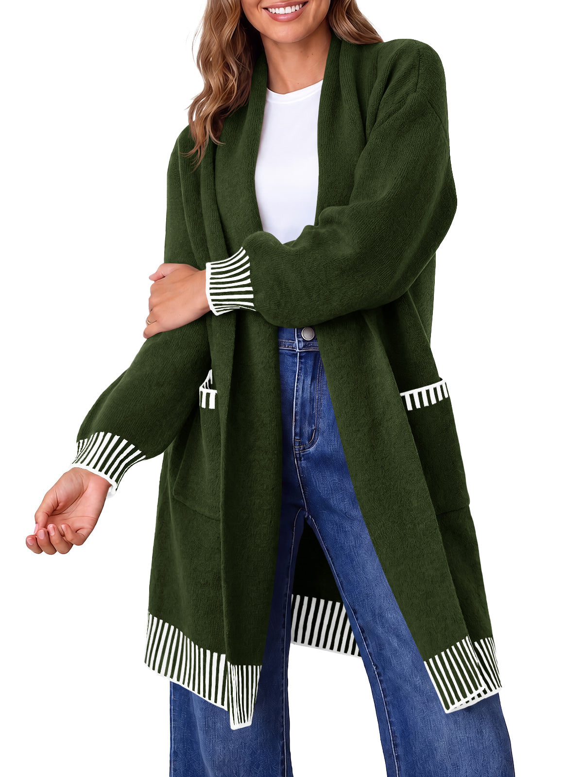 usvara Womens Fall Oversized Cardigan with Pockets