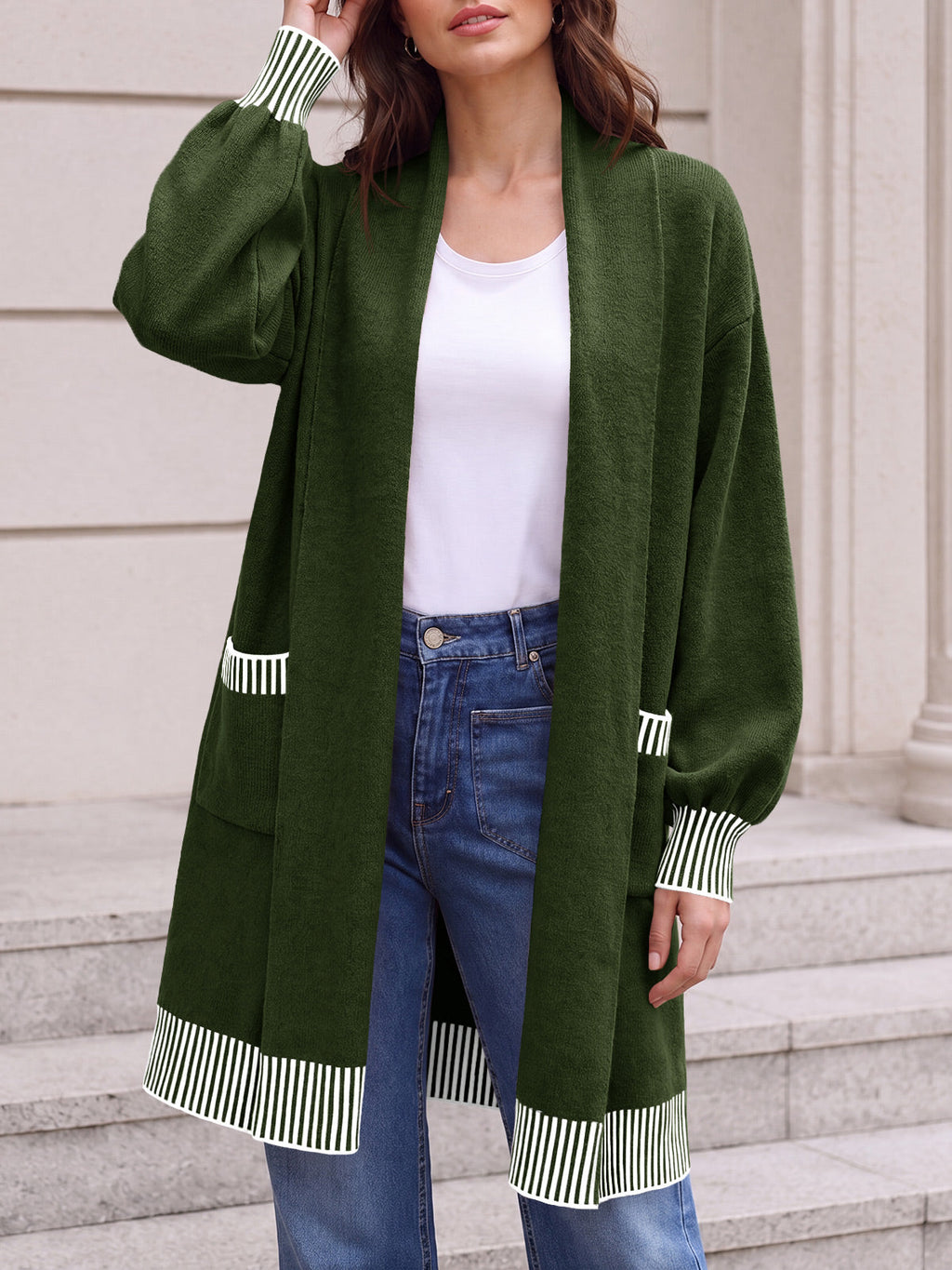 usvara Womens Fall Oversized Cardigan with Pockets