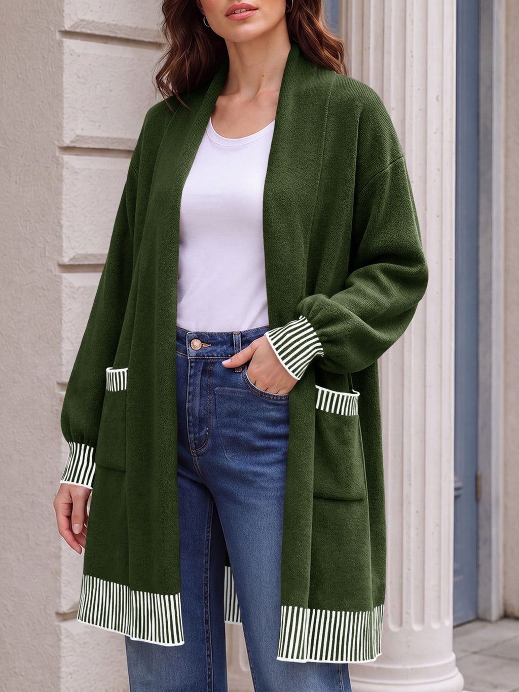 usvara Womens Fall Oversized Cardigan with Pockets