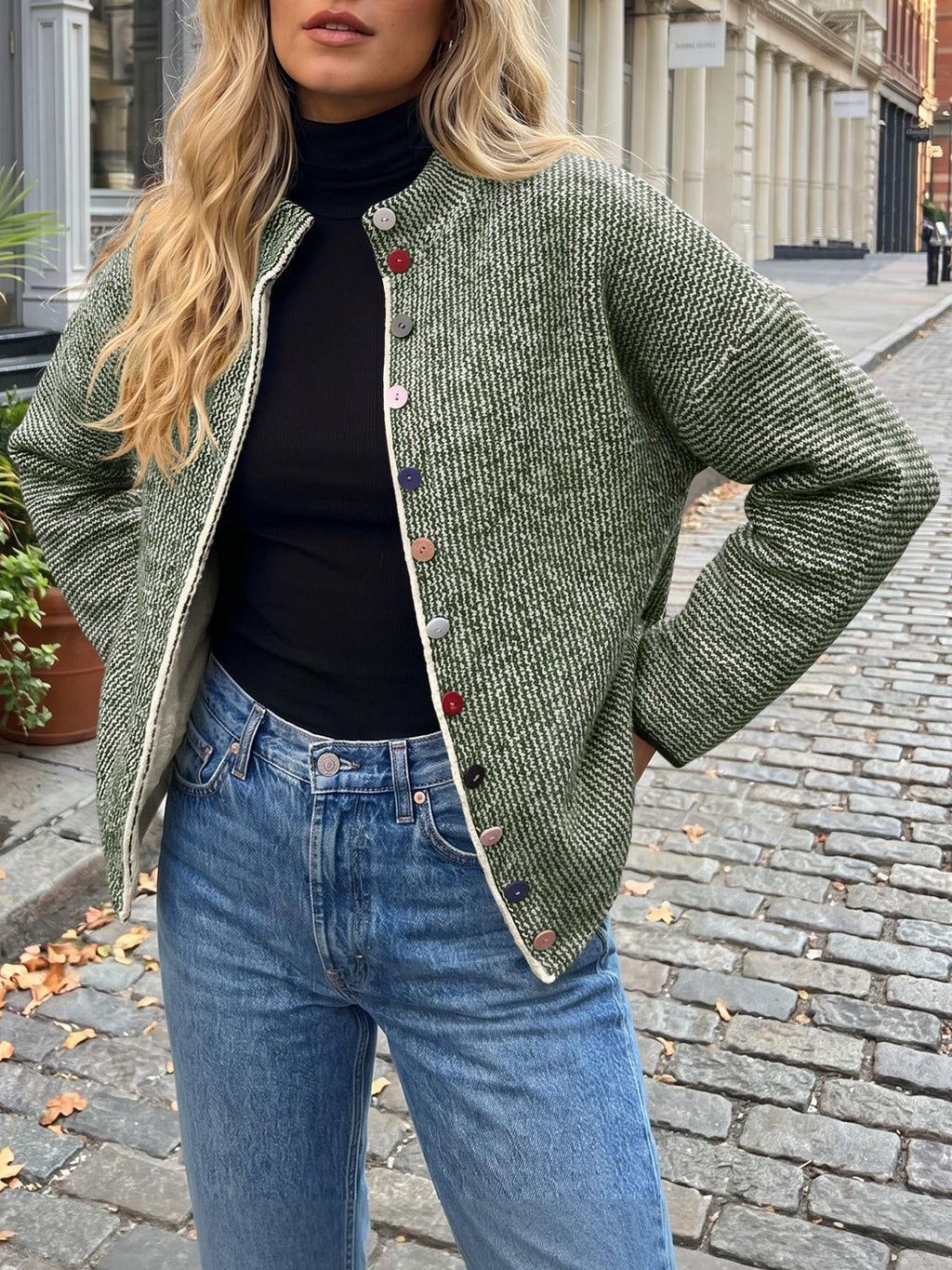 usvara Women Button Up Knit Sweater