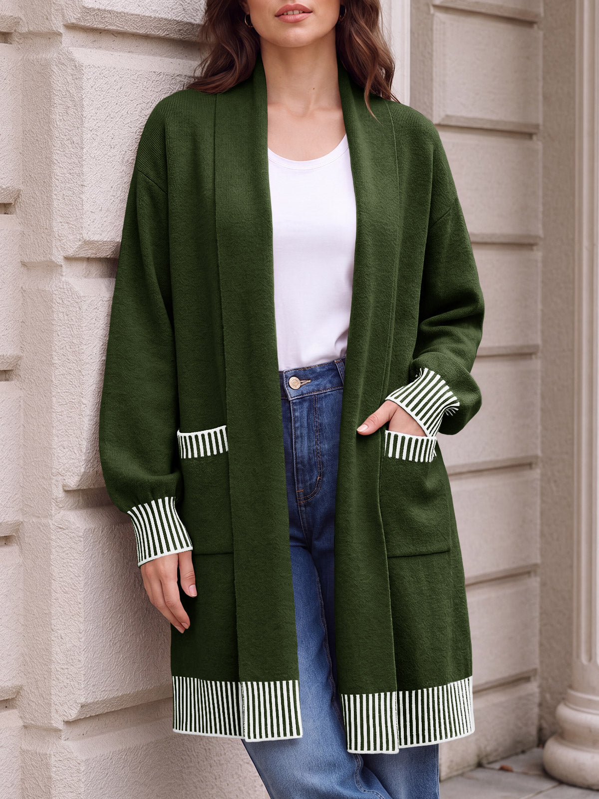 usvara Womens Fall Oversized Cardigan with Pockets