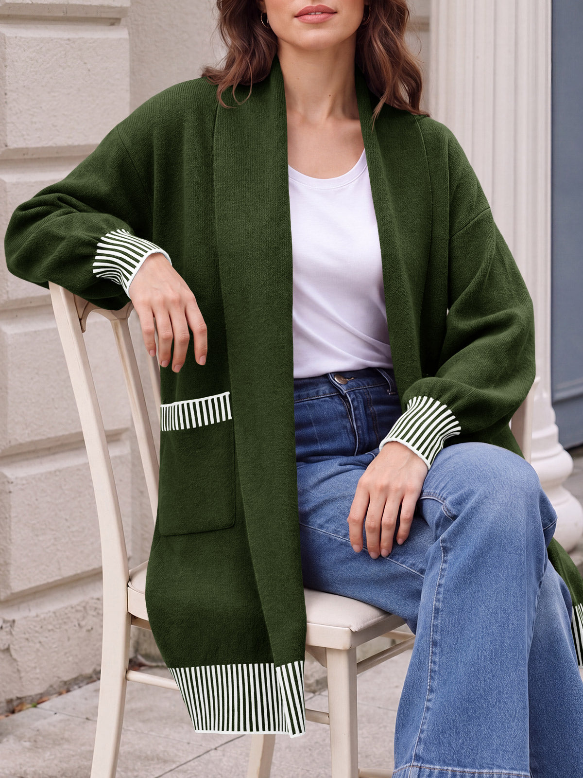 usvara Womens Fall Oversized Cardigan with Pockets