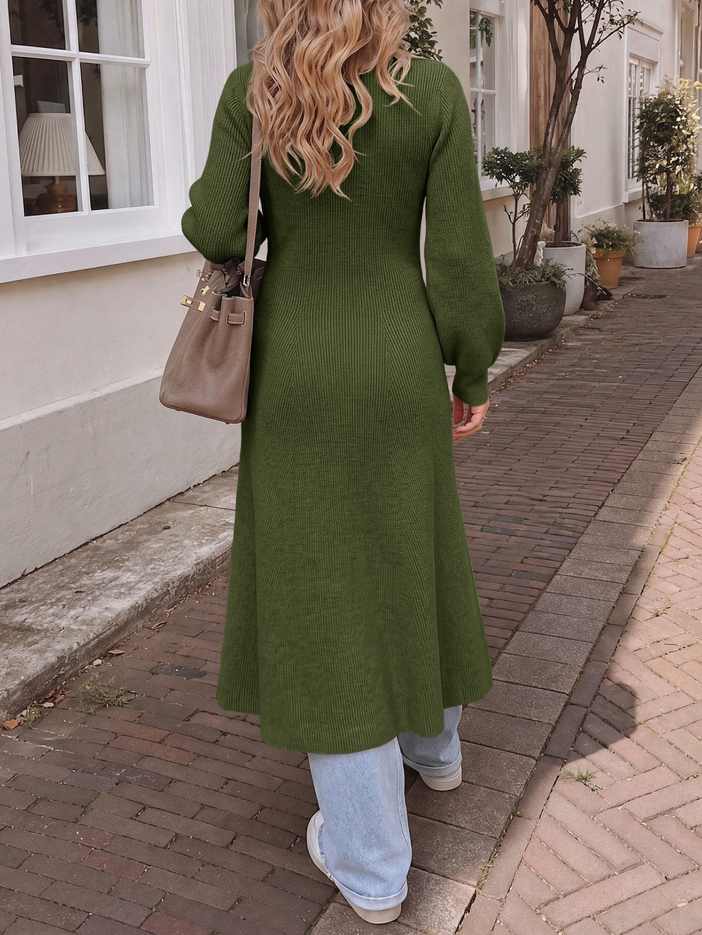 usvara Womens V Neck Sweater Dress