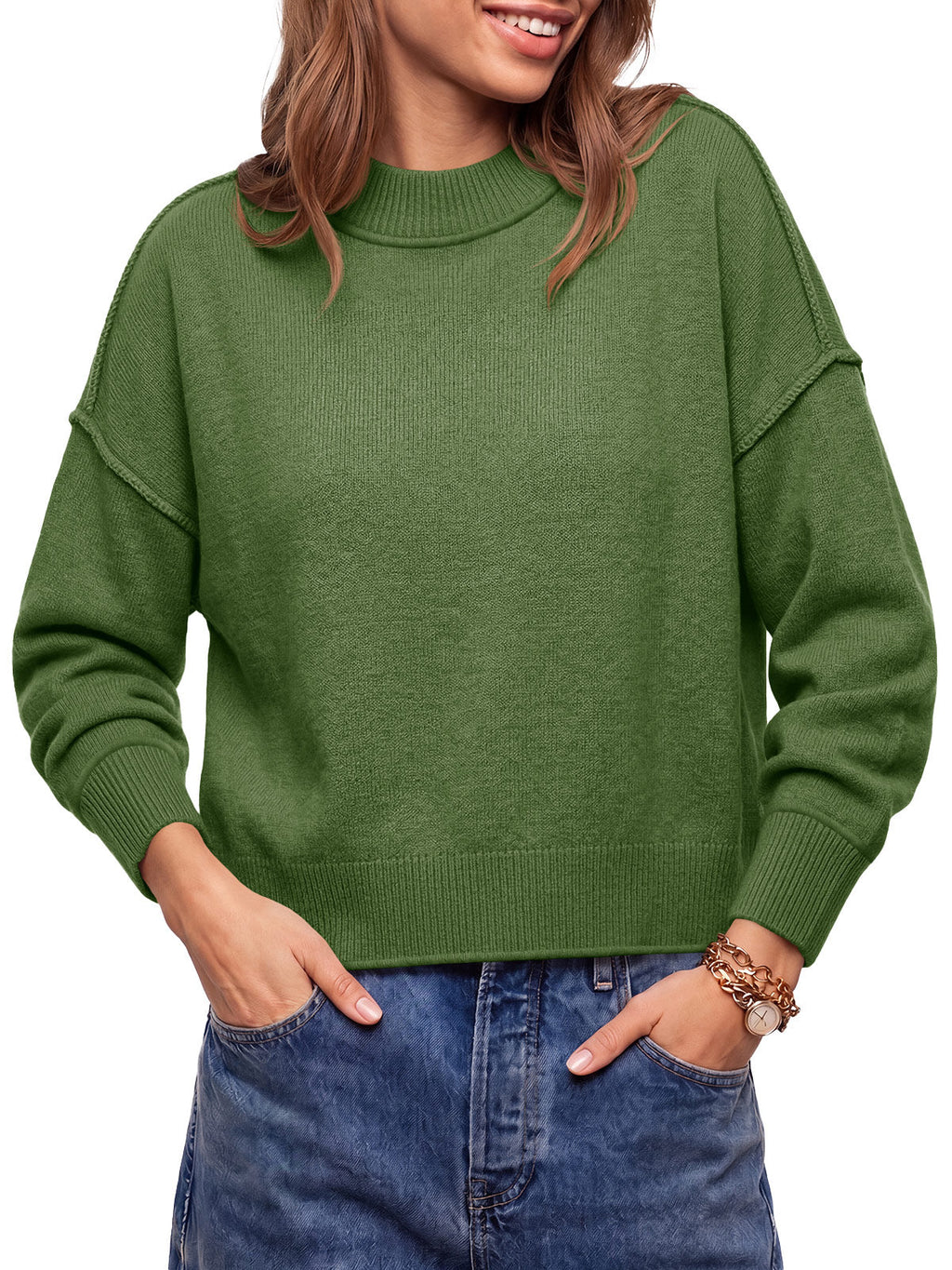 usvara Womens Cropped Knit Tops