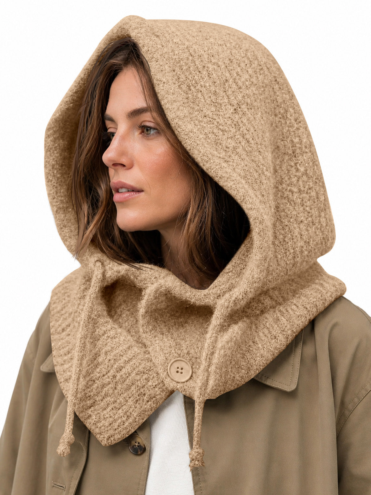 usvara Womens Balaclava Scarf Hats with Strings