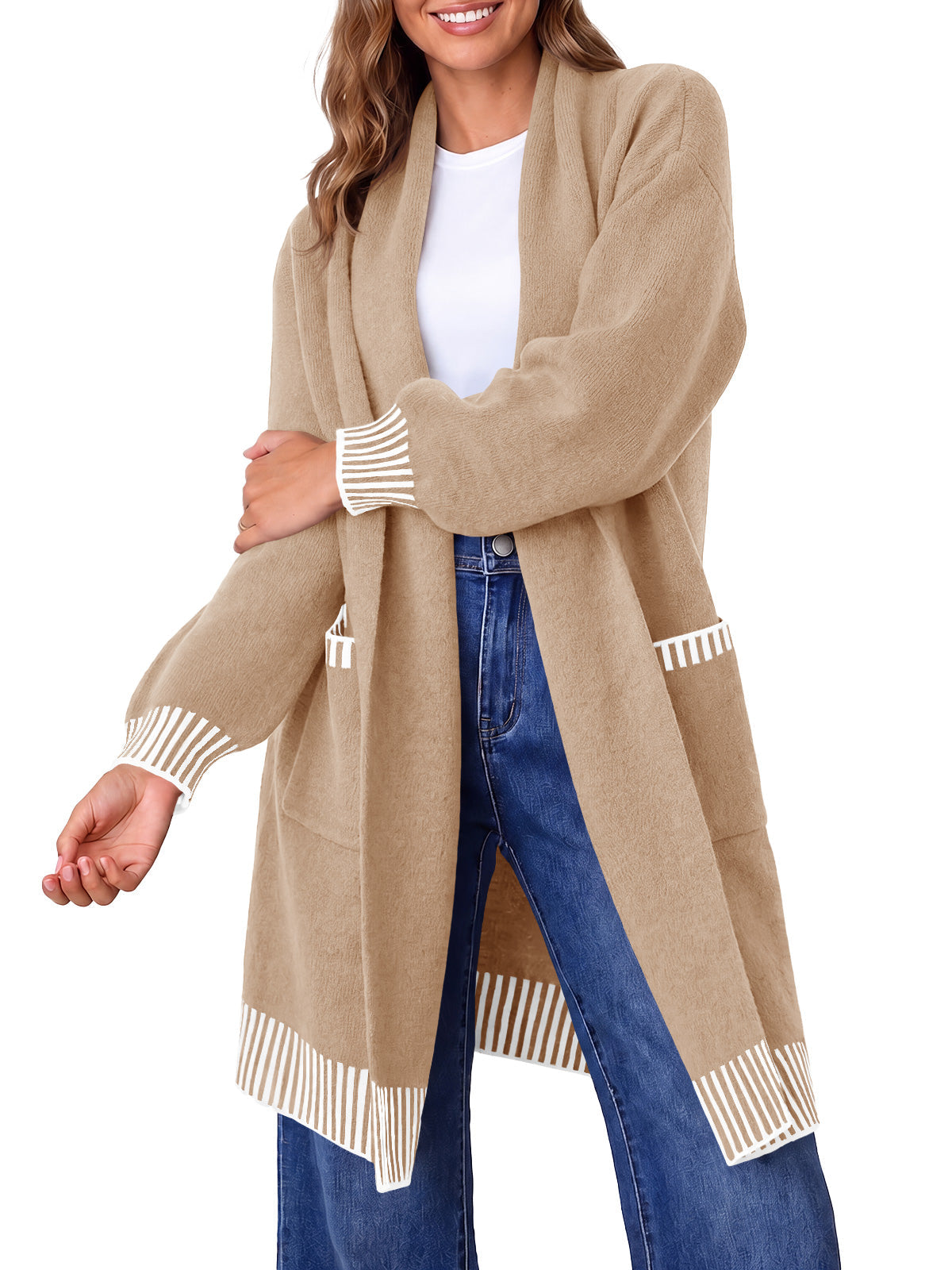 usvara Womens Fall Oversized Cardigan with Pockets