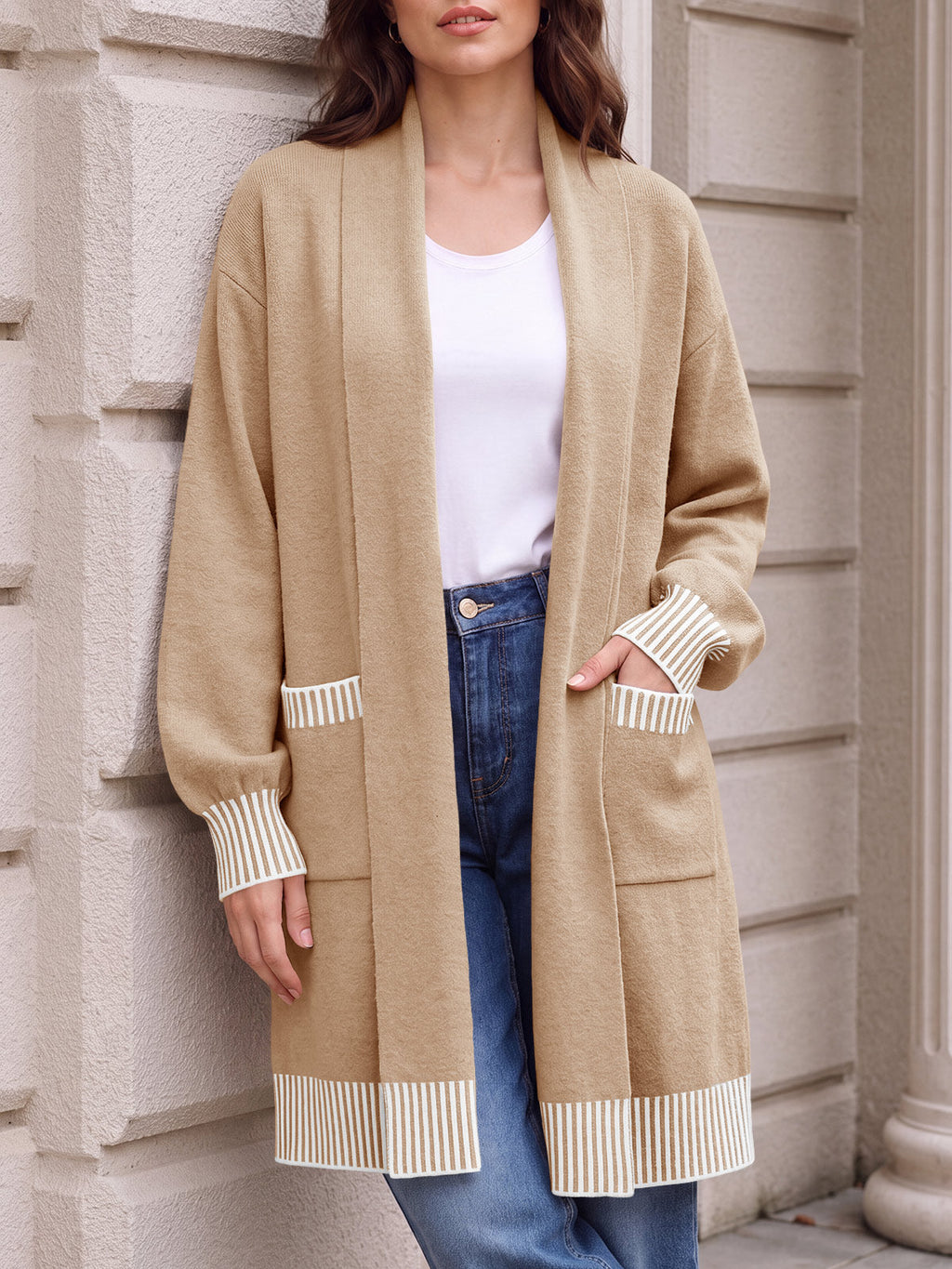 usvara Womens Fall Oversized Cardigan with Pockets