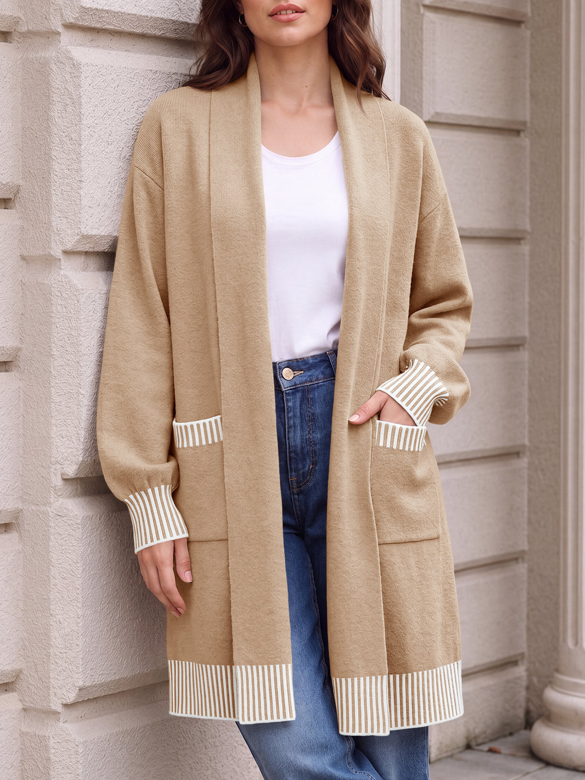 usvara Womens Fall Oversized Cardigan with Pockets