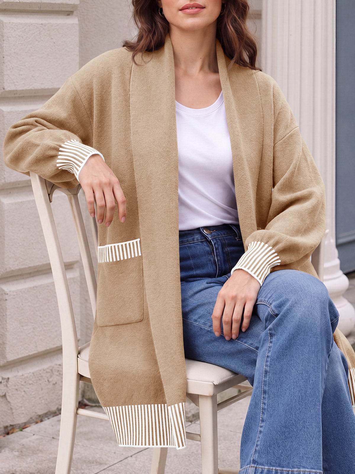 usvara Womens Fall Oversized Cardigan with Pockets