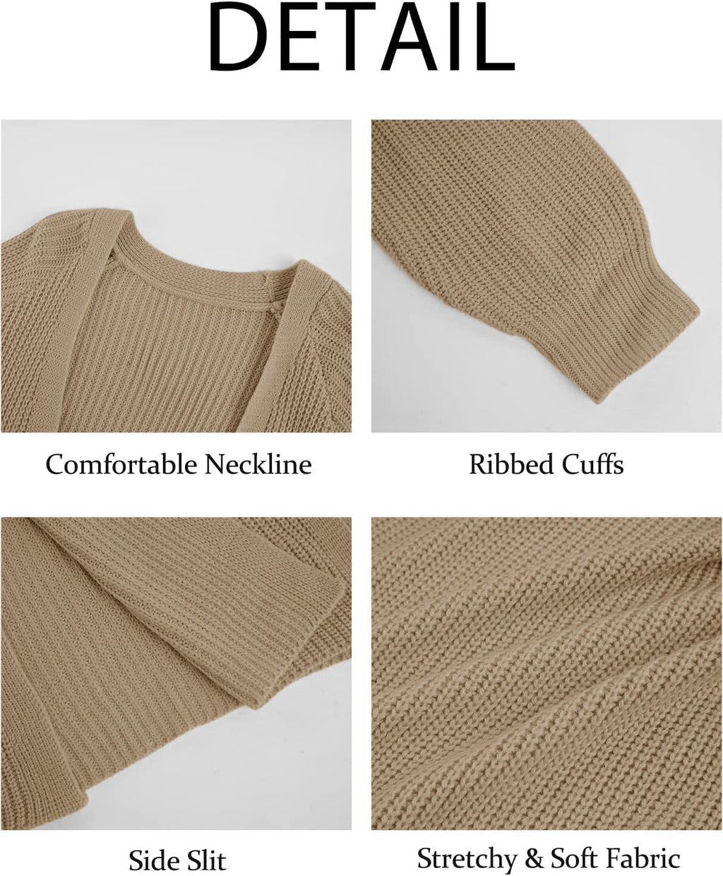 usvara Women Open Front Knit Cardigan