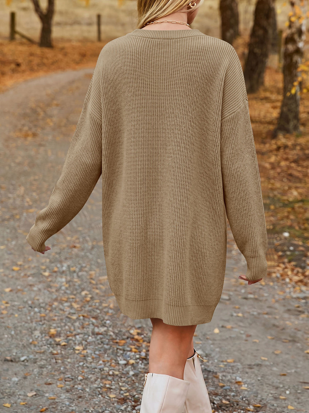 usvara Womens Fall Mini Knit Sweater Dress