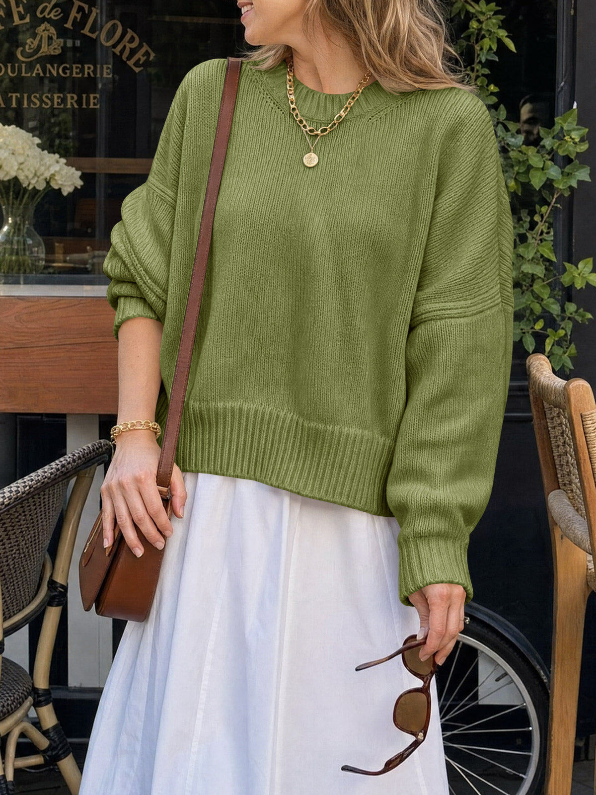usvara Womens Oversized Chunky Knit Sweater
