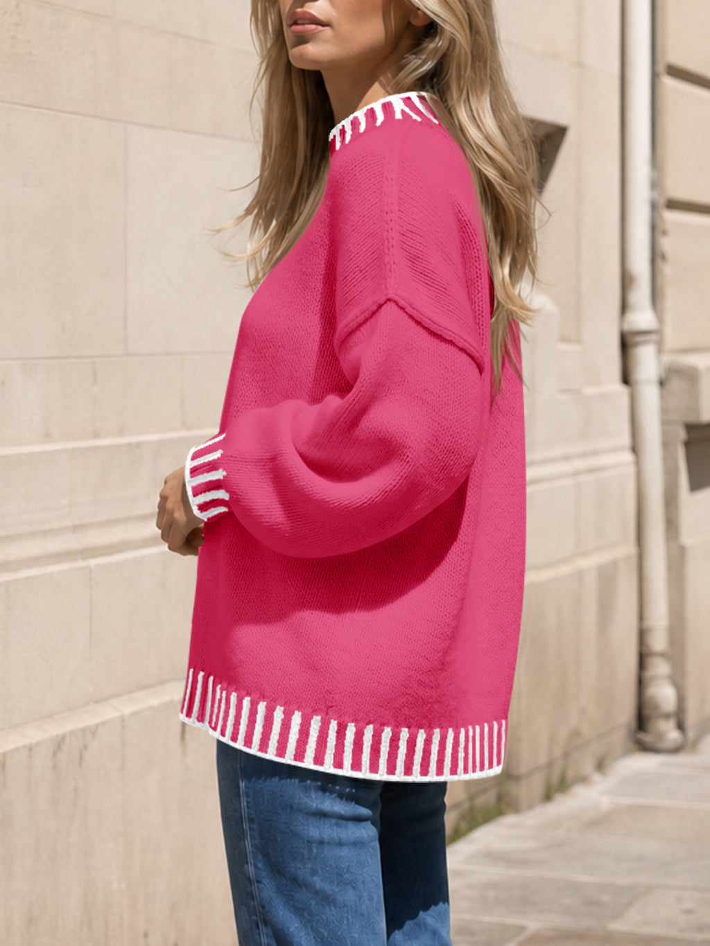 usvara Womens Chunky Mock Neck Sweater