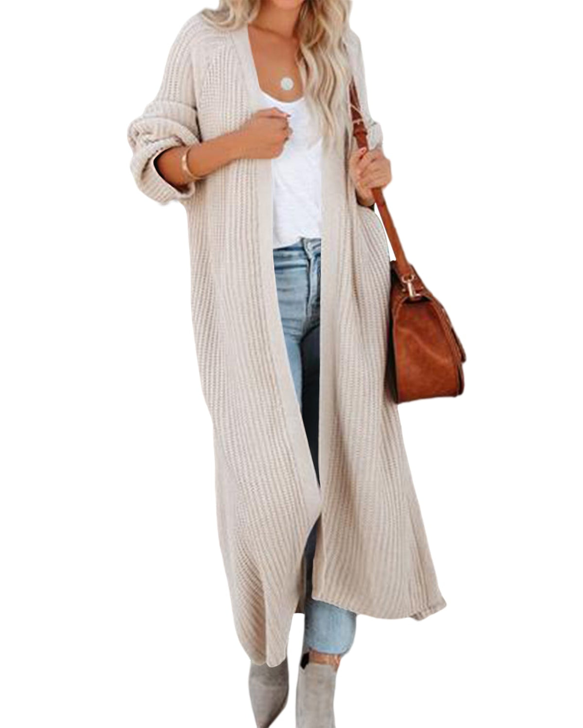 usvara Women Open Front Knit Cardigan