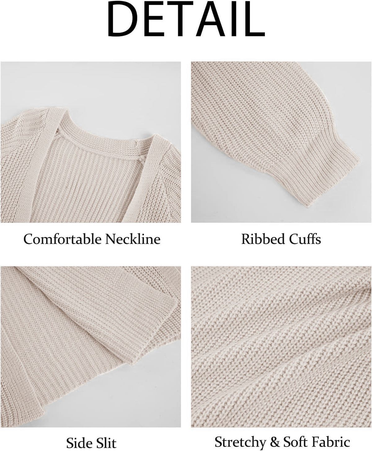 usvara Women Open Front Knit Cardigan