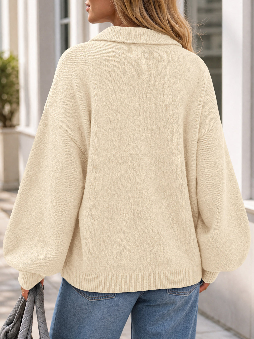 usvara Womens Polo V Neck Sweater