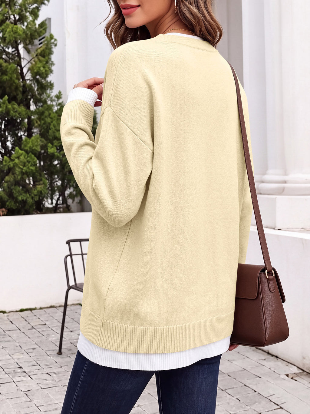usvara Womens Fall Crewneck Pullover Sweater