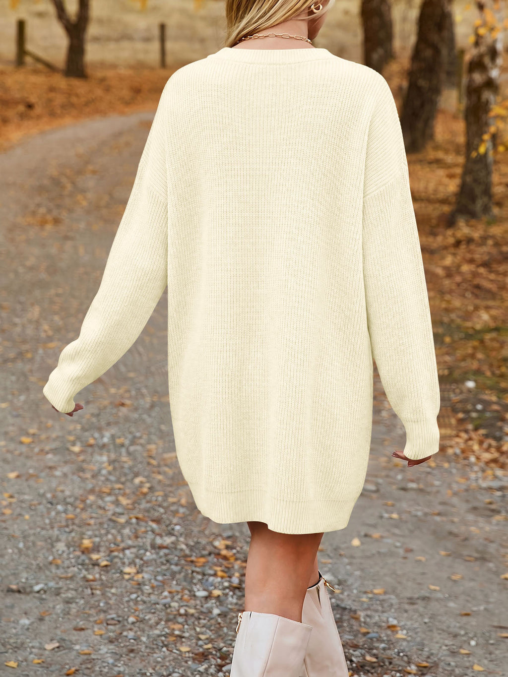usvara Womens Fall Mini Knit Sweater Dress
