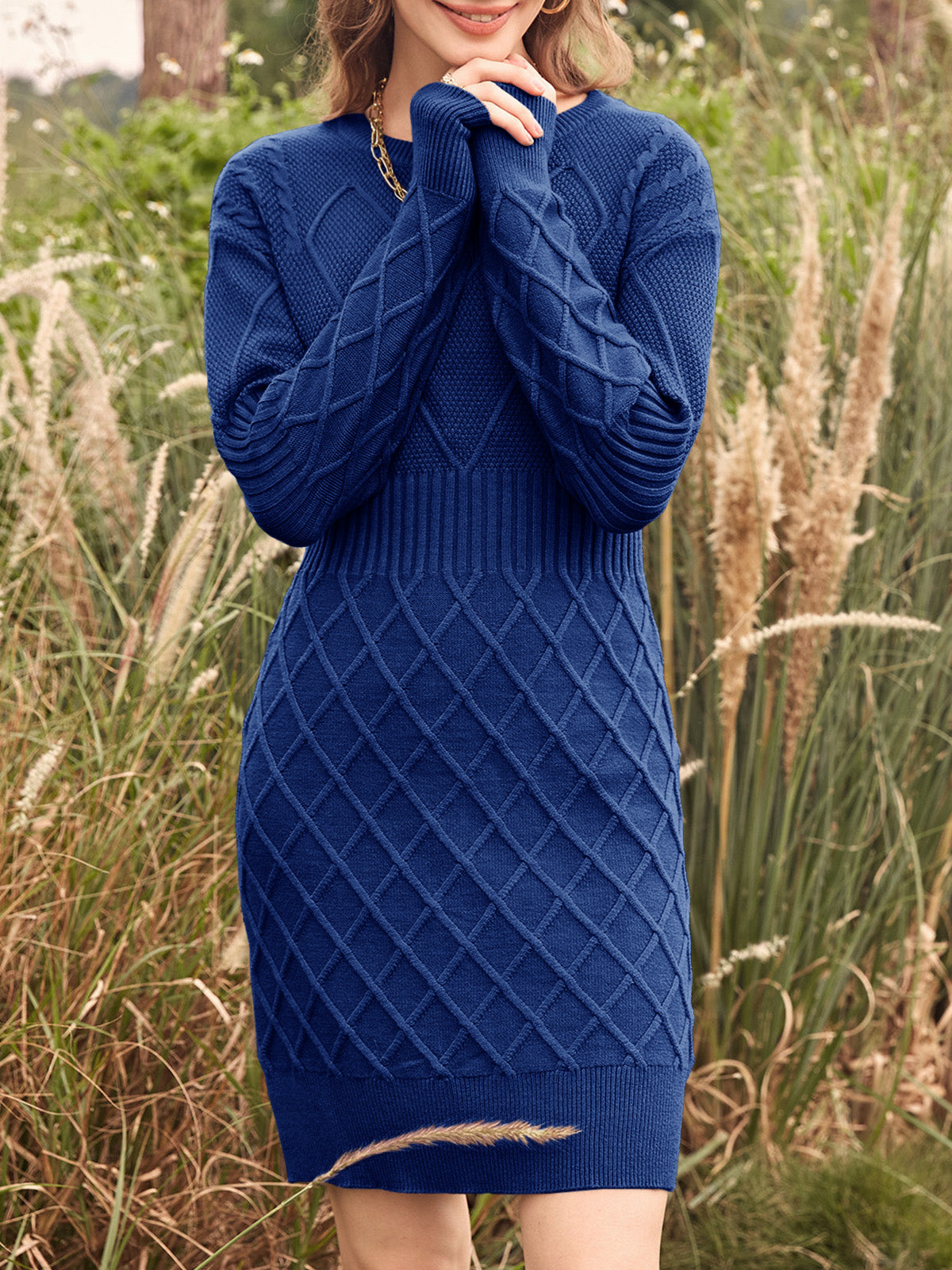usvara Womens Bodycon Mini Sweater Dress