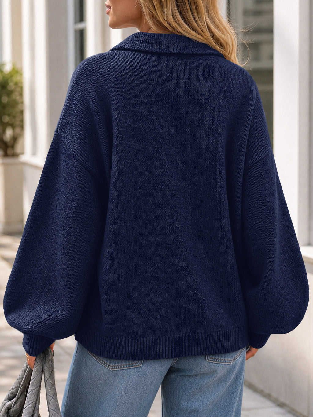 usvara Womens Polo V Neck Sweater