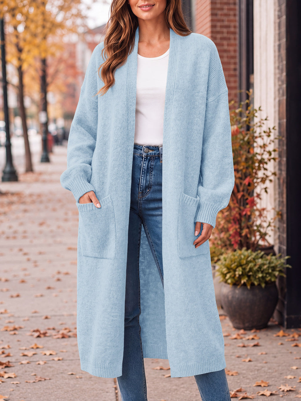 usvara Womens Oversized Open Front Cardigan