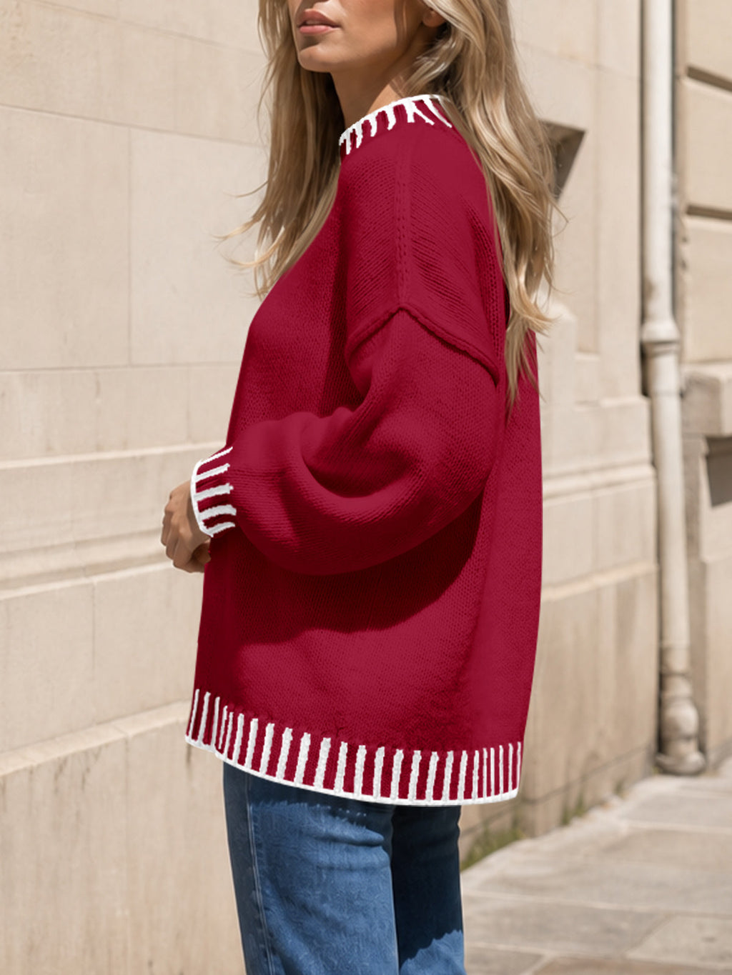 usvara Womens Chunky Mock Neck Sweater