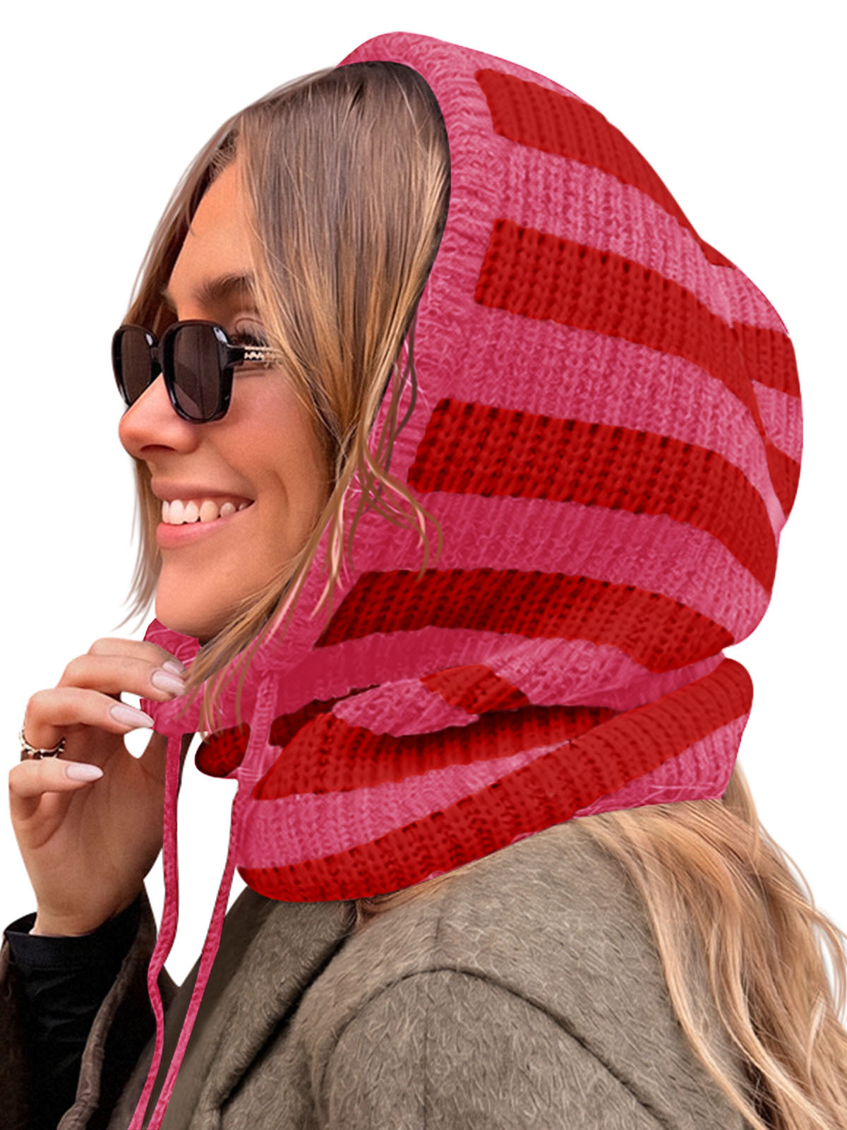 usvara Women Knit Balaclava Drawstring