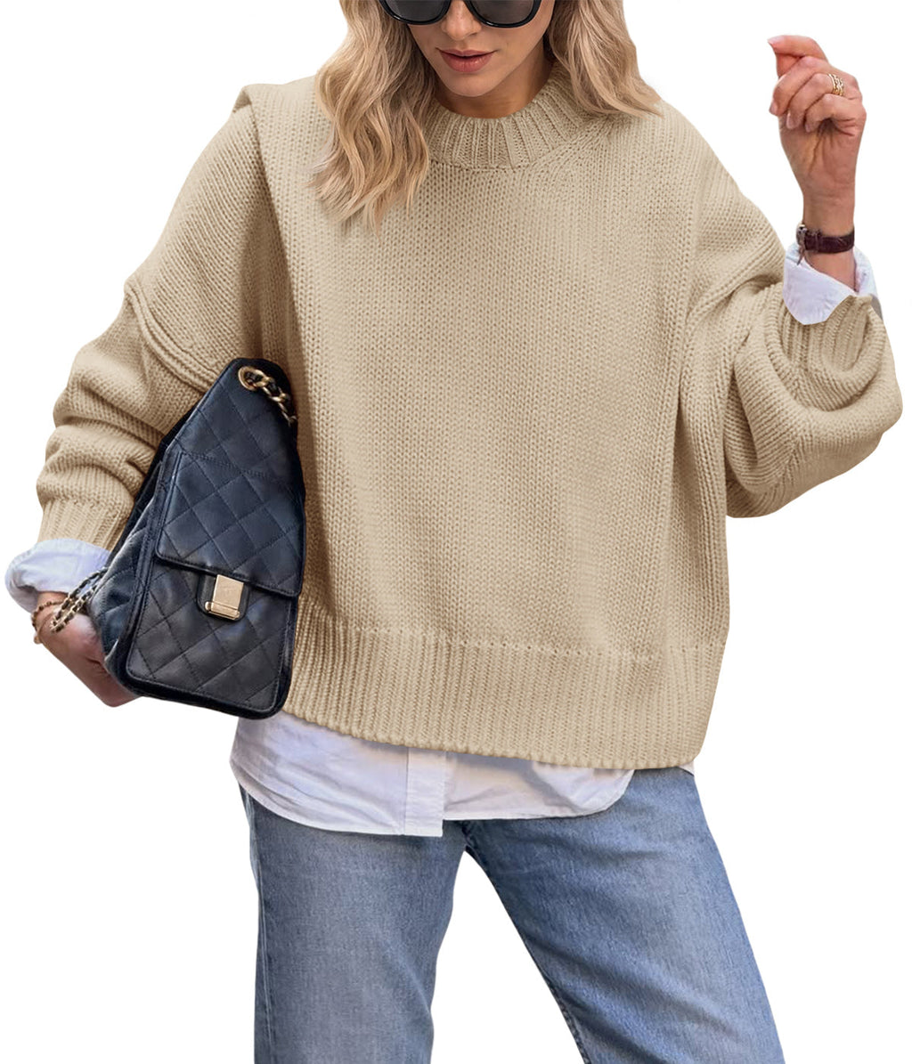 usvara Womens Oversized Chunky Knit Sweater
