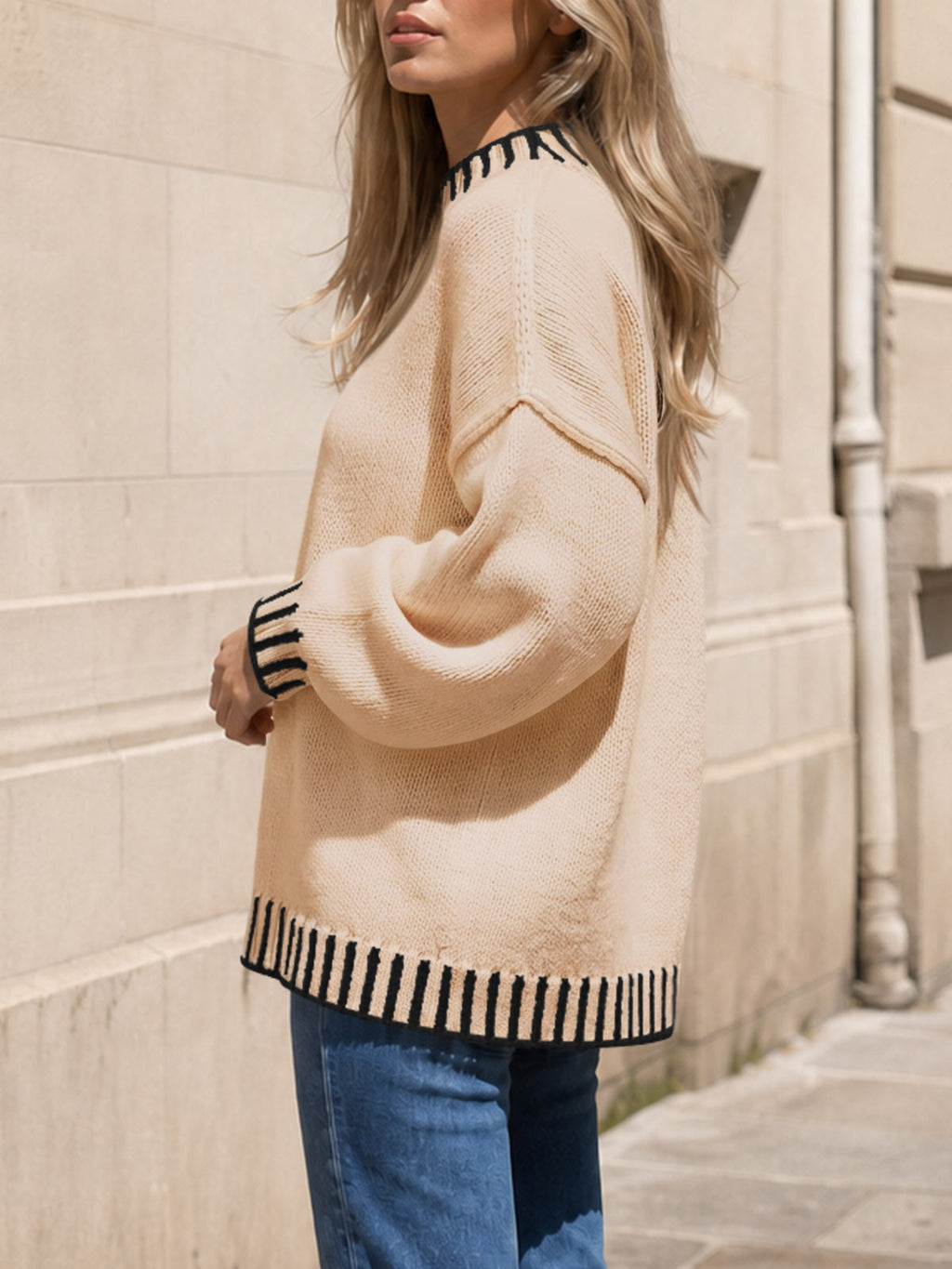 usvara Womens Chunky Mock Neck Sweater