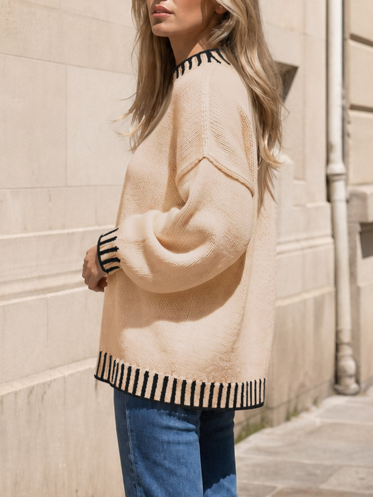 usvara Womens Chunky Mock Neck Sweater