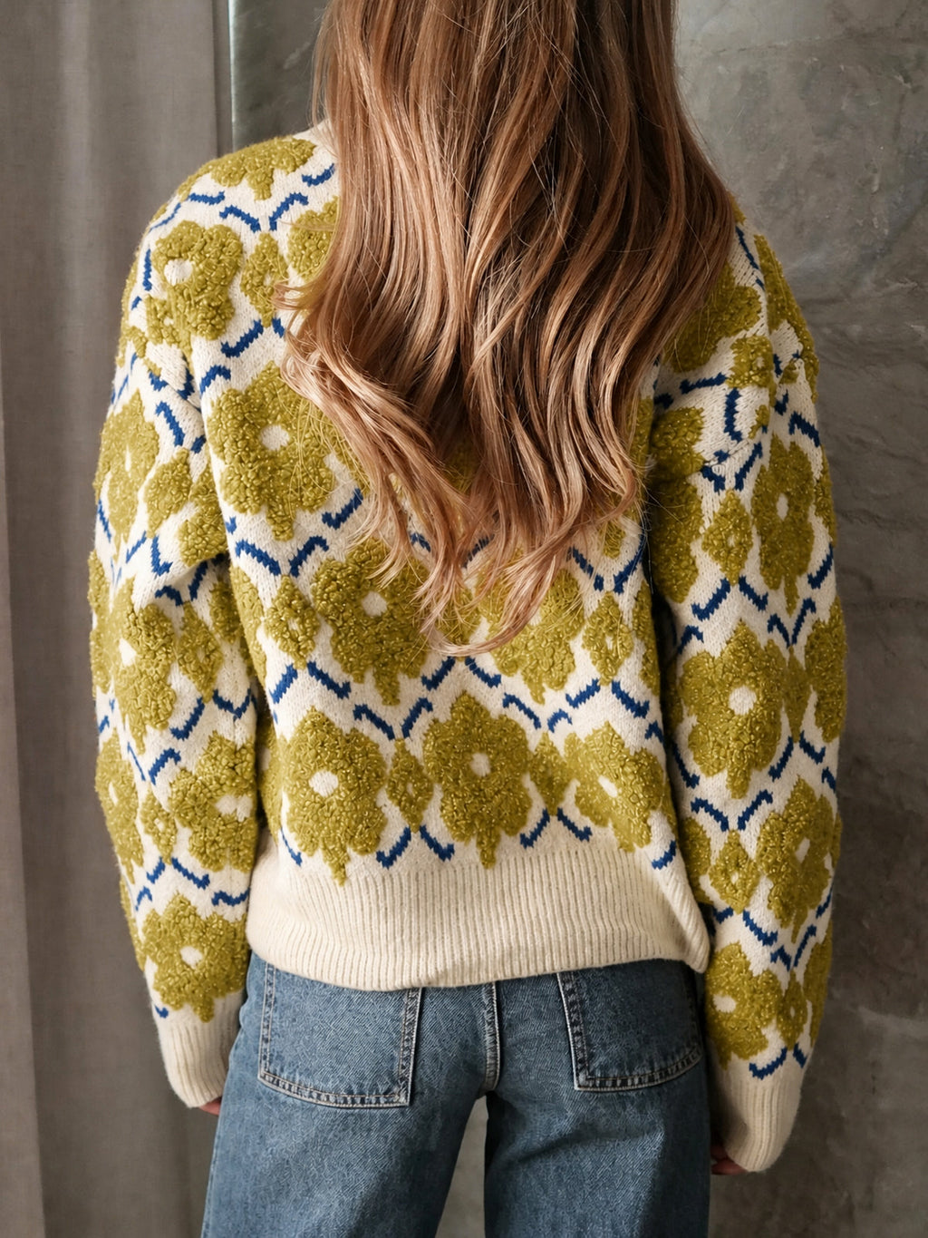usvara Women Floral Knit Sweaters