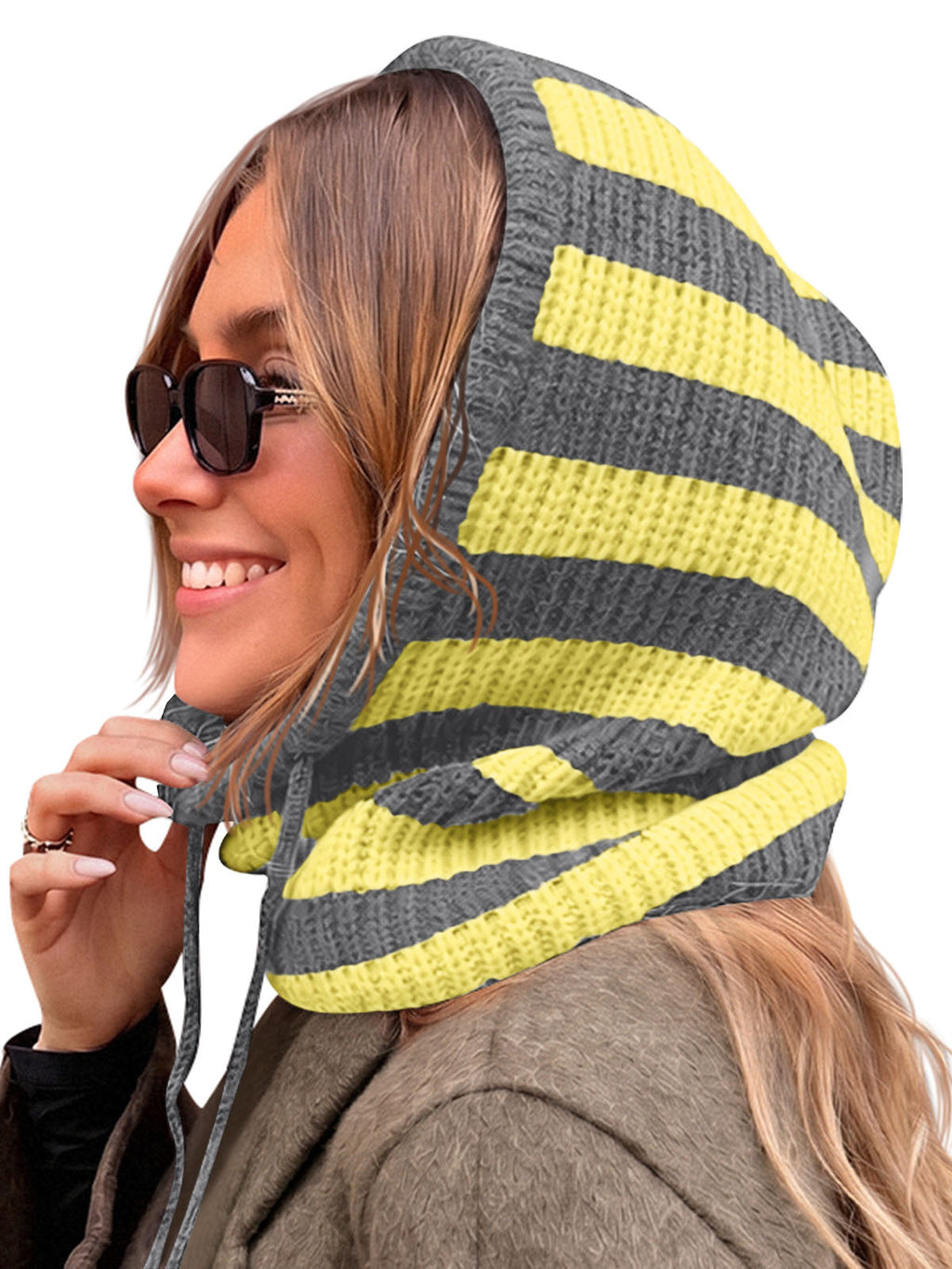 usvara Women Knit Balaclava Drawstring
