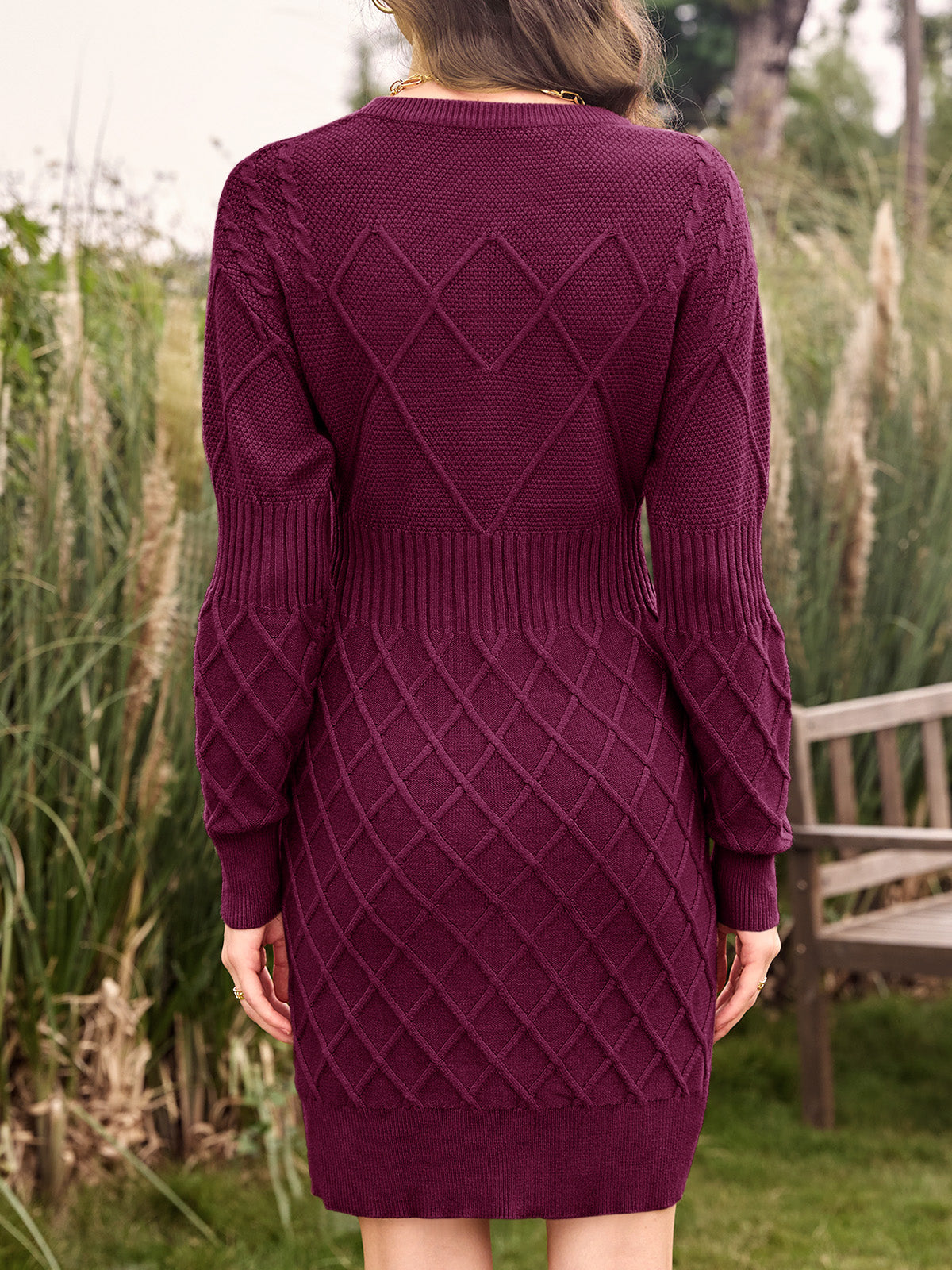 usvara Womens Bodycon Mini Sweater Dress
