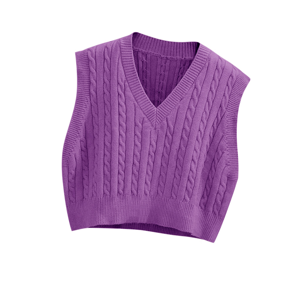 usvara Womens Cable Knit Sweater Vest